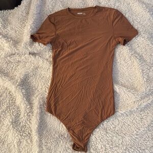 Aerie short sleeve body suit. Size XS color brown
